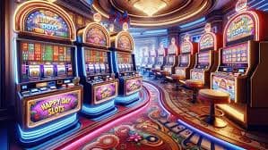 Wild Coaster in-game interface showing active spin, bet selection, and balance display